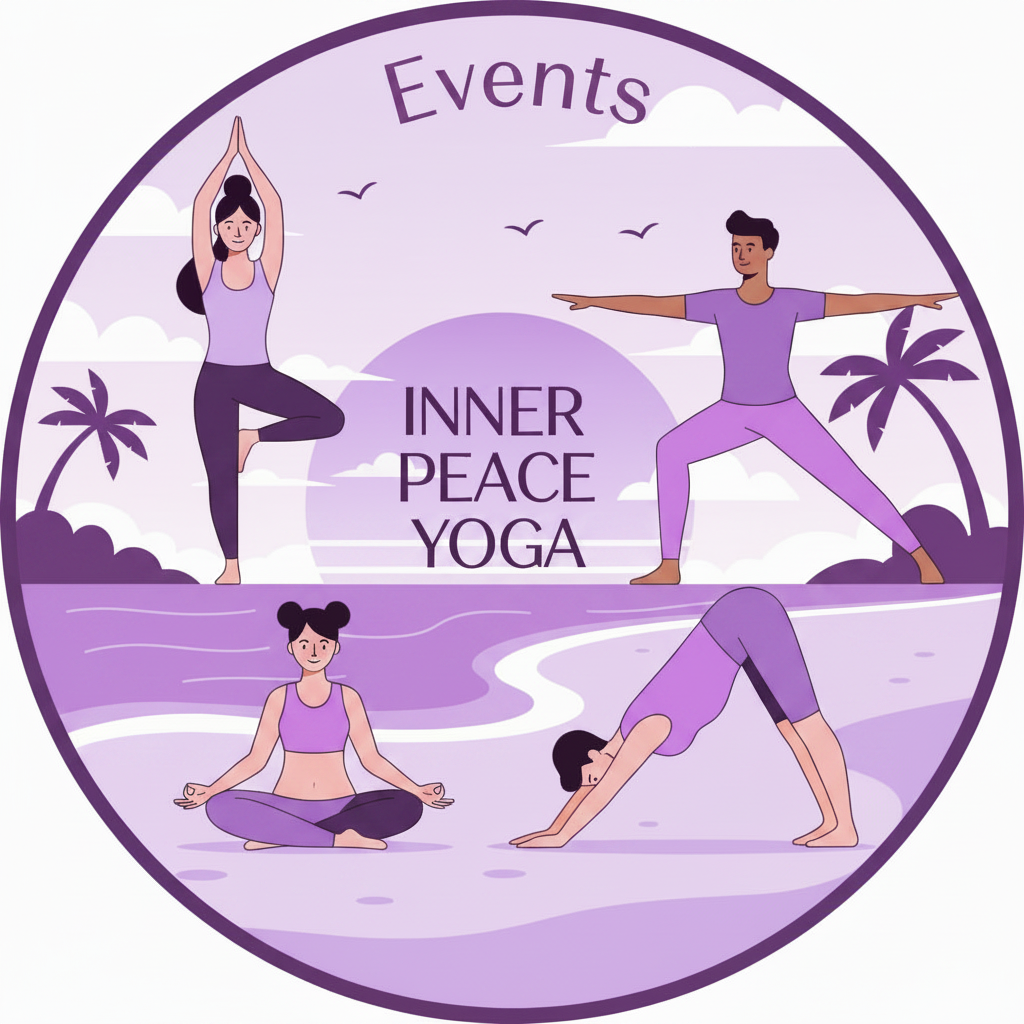 Events Yoga Graphic in Purple