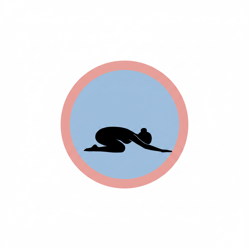 Yin Yoga Child's Pose Icon - Matched Style